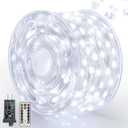 Ollny Outdoor Christmas Lights 1000LED 328FT, Cool White Fairy Lights IP67 Waterproof, Plug in String Light with Remote 8 Modes Timer, Xmas Light for Outside Indoor House Tree Decorations