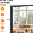 TRAHOME Full Length Floor Mirror 56"x15", Standing Mirror with Aluminum Frame, Large Body Mirror for Bedroom, Living Room and Bathroom, Black