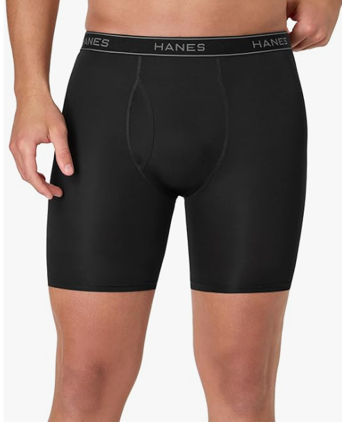 Hanes Men's Underwear Boxer Briefs Pack, Moisture-wicking Underwear for Men, Breathable, Cool & Breathable Cotton (Medium)