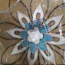 20 inch metal flower wall decor art wood composite wall decor art, metal 3D wall art, farmhouse decoration, bathroom living room, home office, garden, kitchen, multi flower hanging decoration, 20"L x 1.5"W
