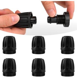 Carpathen Drip Irrigation Parts - 6PCS 1/2 inch End Plugs for Drip Irrigation System - Leak Free End Plug Connectors for 1/2" Tubing