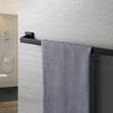 28 Inch Towel Bar 2 Pack for Bathrooms 12/16/20/24/28/32/36 Inch Stainless Steel 304 Matte Black Towel Holder Modern Square Towel Rod Rustproof Wall Mount (2, Matte Black, 28 Inch)