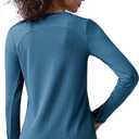 WILLIT Women's Long Sleeve Workout Tops Running Athletic Quick Dry Shirts Lightweight Yoga Gym T-Shirts UPF 50+ (Blue, XL)