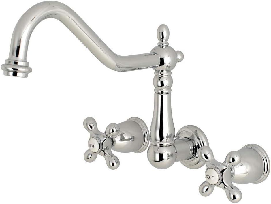 Kingston Brass KS1021AX Heritage Roman Tub Faucet, Polished Chrome, 13 x 11.63 x 7.94