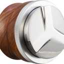 53mm Coffee Distributor, Espresso Distribution Tool, Adjustable Depth Espresso Tamper Leveler with Walnut Wood Handle Fits for 54mm Breville Barista Portafilter
