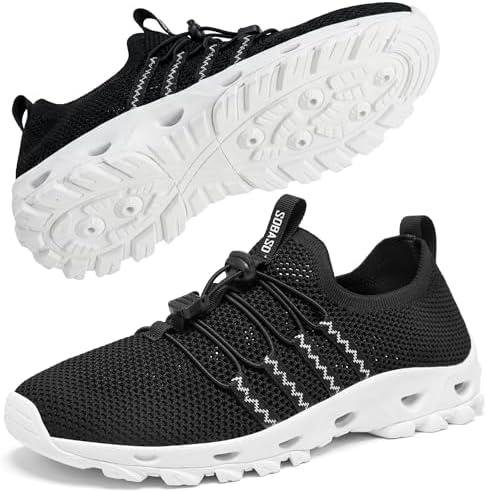 SOBASO Water Shoes Men Hiking Quick Dry Aqua Swim Beach River Barefoot Shoes for Boat Hike Surf Sport Diving Sailing Travel Adult Unisex Size EU 43
