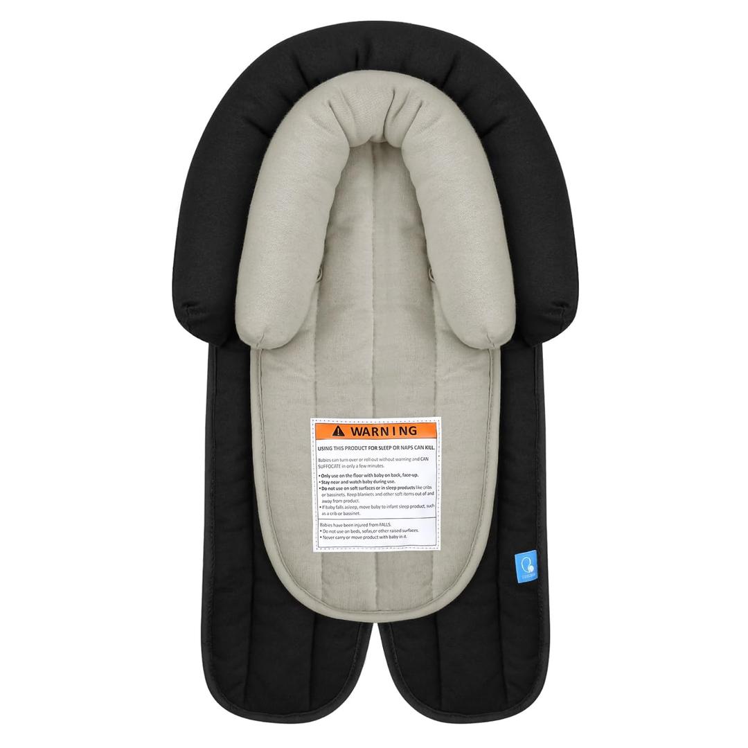 COOLBEBE Upgraded 2-in-1 Babybody Supports for Newborn Infant - Extra Soft Breathable Car Seat Insert Cushion Pad, Perfect for Carseat, Stroller, Swing, Bouncer, Black