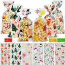 Tindobewan Christmas Treat Bags, 120Pcs Xmas Cellophane Goodie Bags with Twist Ties for Snacks Cookies Candy Gift Packing, Christmas Party Favors Supplies10.6 x 5.1 Inches