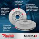 Raybestos Element3 Automotive Replacement Front Brake Rotor for Select Chevrolet (Silverado 1500, Tahoe, Suburban, Suburban 1500), GMC (Sierra 1500 Limited) (580279FZN)