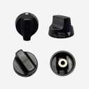 Gas Griddle Burner Knobs Replacement for Blackstone 36" & Flat Top Gas Griddle 28" Black, Burner Knobs Replacement for Blackstone 1517 1853 1554 1825 1836 2314 2335(4 Pcs)