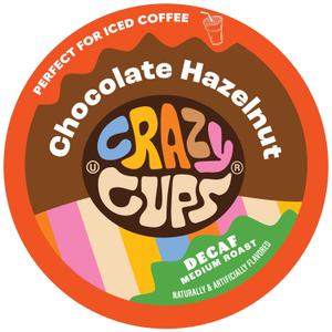 Crazy Cups Decaf Batter then Hazelnut, Decaffeinated Hazelnut Flavored Coffee Pods, Single Serve Hot or Iced Medium Roast Coffee for Keurig K Cups Machines(Pack of 1, 22 Count Total)