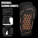 MK MOSSE KARNE Men Youth Baseball Sliding Shorts Padded Compression Shorts Protective Softball Sliding Shorts for Youth Adult (Small)