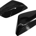 1 Pair Mirror Cover Cap Driver and Passenger Side Fits for 2016-2025 Chevy Malibu 84026841 84026842 Left and Right Side (Shiny Black)