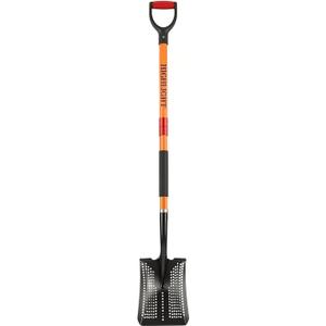 HIGHLIGHT 45" Detachable & Easy to Assemble Square Sand Sifting Shovel, Heavy Duty Metal Sifter with Fiberglass Ergonomic D-Grip Handle, Portable for Beach Fun, Chicken Coop, Goat Stall Cleaning