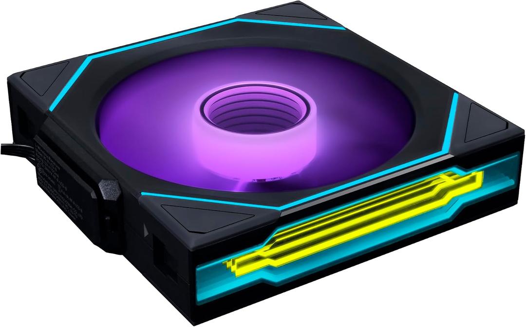 Lian Li UNI Fan SL-Infinity Wireless 120-Single Pack -2.4 GHz Wireless Signal Control-ARGB Fan-Customizable Double Infinity Mirror Effect-Daisy-Chain Design- Without Controller - Black (12SLIN1W1B)