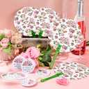 Roowest 50 Sets Bridal Shower Tea Party Favors for Guests Floral Tea Party Plastic Handheld Fans with Birde to Be Card Wedding Thank You Favor Fans Tea Party Favors for Bridal Shower Party Supplies