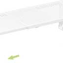 Heavy-Duty Adjustable Metal Shelf Organizer - Expandable & Stackable Pantry Storage Rack for Kitchen, Bathroom, RV, Cabinets(1 Pack/White, Medium)