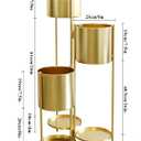 TRIROCKS 35.5'' High Metal Plant Stand 6 Tier 6 Potted Indoor Flower Pot Stand Holder Shelf Outdoor Foldable Decorative Storage Shelf Rack for Multiple Potted Plants Patio Garden Living Room Corner(Gold)