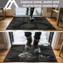 COSY HOMEER Entryway Rugs Doormat 36"x60",Non-Slip Absorbent Mat,Dark Gray