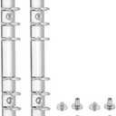 PATIKIL A6 6-Hole Ring Binder Mechanisms, 2 Set Binder Spines Replacement for Binder Planners, Silver Tone