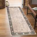 Keen Home Design 30"x120" Rug - Machine Washable Runner Rug with Non-Slip Backing, Ideal for Hallway, Entryway, Kitchen, Laundry Room - Vintage, Easy Clean, Durable, Low Pile - (2'6" x 10')