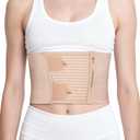 Velpeau Broken Rib Brace for Men & Women - Compression Chest Binder Belt for Cracked, Bruised, Fractured, Dislocated Ribs, Costochondritis Relief, Sternum Support (Width 17"-Large)