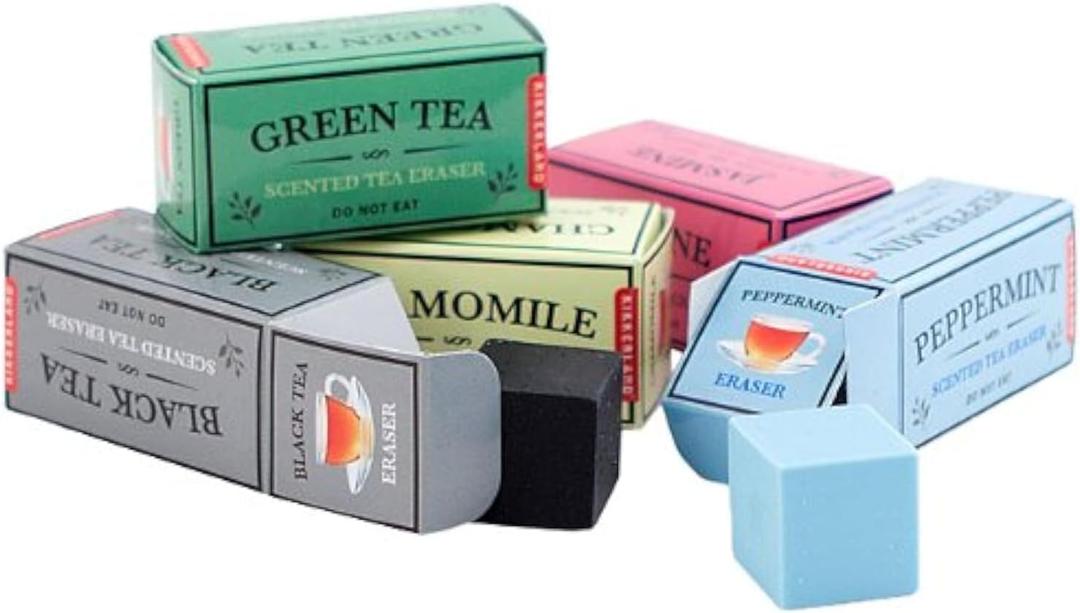 Kikkerland Tea Scented Erasers, Set of 3(ER31)