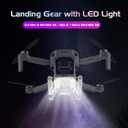 Mini 4K Landing Gear with Lights Foldable Extended Leg LED Strobe Light Parts for DJI Mini 2 SE/Mini 4K / Mini 2 / Mavic Mini/Mini SE Drone Accessories