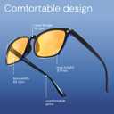 livho High Tech Blue Light Glasses - Advanced Blue Light Blocking Computer Glasses - Screen Fatigue & UV Protection, Black, Gaming