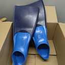 Sporti Adult-Kids Swim Fins for Pool Lap Swimming - Long Floating Fins for Swimming & Snorkeling - Swim Flippers for Training (Little Kid 1-2, NavyBlue)