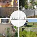 Anti Climbing Decorative Deterrent Fence Metal Spikes Fence Nail (6 Pieces 89 inches) Strong Silver Galvanized Steel Plate to Prevent Bears Coyotes and Thieves from Intruding Protect The Safety of