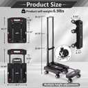 Folding Hand Truck Lightweight Hand Truck Dolly Foldable,Luggage cart with 6 Rotate Wheels, Utility Cart with Adjustable Handle,Collapsible Dolly for Moving (Black)
