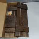 Candle Sconces Set of 2: Farmhouse Wall Candle Holder, Black Walnut Wood Wall Sconces Set of Two,Handmade Wooden Art Decor for Living Room, Dining Room, Bathroom, Bedroom, or Entryway, 15.7"x5"