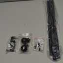 Matte Black Curtain Rods for Bedroom with Brackets,5/8 Inch Diameter Small Window Curtain Rod Adjustable 32 to 48 Inches,Easy Install Drapery Rods