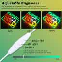 Football Bar Neon Sign Sport Beer Neon Light for Wall Decor Dimmable LED Neon Bar Sign for Man Cave Beer Bar Pub Store Bedroom Restaurant Club Ideal Gift for Football Fans 12.6 * 9.9in