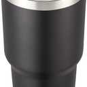 30 oz Tumbler with Lid Stainless Steel Tumblers Vacuum Insulated Cup Reusable Powder Coated Travel Mug Double Wall Leak Proof Portable Cups Keep Cold Drinks for 12 Hours, Black, 1 Pack