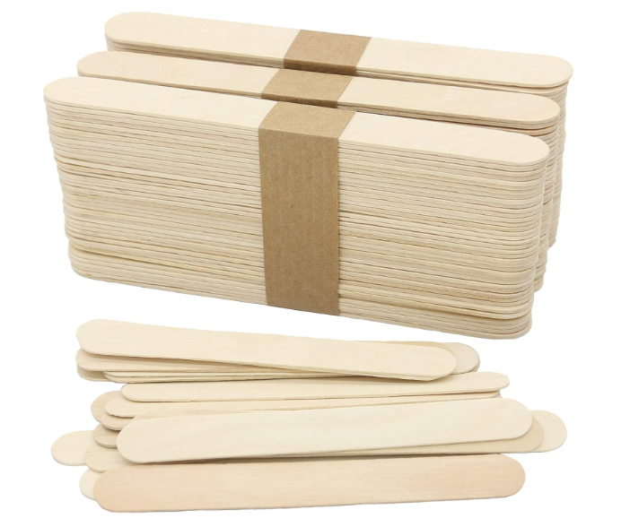 WISYOK 120 Pcs Wood Craft Sticks 5.9 Inch, Ice Cream Sticks, Jumbo Sticks, Popsicle Sticks, Ideal for Building Model, Kids Handicraft, and Creating Craft Projects 
