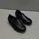 Child Tap Shoes Leather Tap Dance Shoes Non-Slip Jazz Shoes for Girls Boys, Black (11 Little Kid)