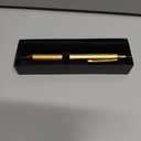 PENTEL EnerGel Alloy Retractable Gel Pen, Gold Barrel, Black Ink, Includes Gif Box (BL407XABX)