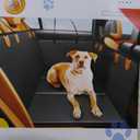 MYJAQI Back Seat Extender for Dogs, Waterproof Dog Car Seat Cover with Hard Bottom, Premium PU Leather, Anti-Scratch, Non-Slip, Easy to Clean, Supports Large Dogs Up to 400 lbs