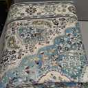 Lahome Boho Tribal Runner Rug - 2x6 Kitchen Rug Runner for Living Room Entryway Mat, Turkish Soft Washable Non Slip Throw Office Carpet Runners for Bathroom Sunroom Mudroom Foyer, Blue