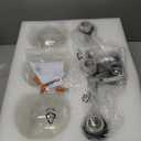 Yenlacy Bathroom Light Fixtures, Matte Black Vanity Light 3 Light, Bathroom Lights Over Mirror with Globe Glass Shade and Metal Base, Vanity Lights for Bathroom, Stairs, Kitchen