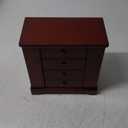 RR ROUND RICH DESIGN Jewelry Box - Made of Solid Wood with Cabinet Type 4 Drawers Organizer and 2 Doors on Sides - Dark Brown (Medium)