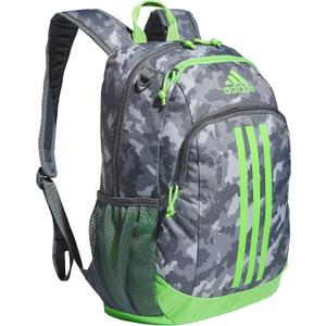 adidas Creator Small Backpack for Laptop, Comfortable and Durable Athletic Bag, Essential Camo Grey/Lucid Lime Green/Onix Grey, OSFA