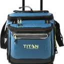 Titan by Arctic Zone Collapsible Wheeled Soft Sided Cooler with Detachable Rolling AT Cart, Insulated Bag with Leak Proof Lining, for Travel, Beach, Picnic, 60 Can Capacity
