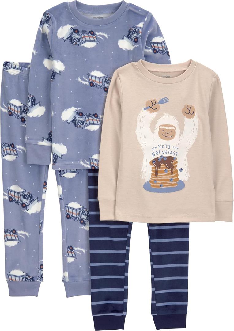 Simple Joys by Carter's boys 4-piece Pajama Set, 5T