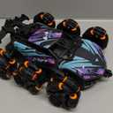 2370 Six-Wheel RC Stunt Car,6WD Cool Drift Remote Control Car,Double-Sided Driving,360 Flips Rotating,with Spray and Light Effects,Toys for Ages 8-13 Kids,Ideal Gift for Boys and Girls