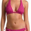 La Blanca Women's Halter Bikini Swimsuit Top (10, Magenta//Saltwater Sands)