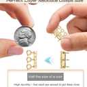 kcctoo Necklace Layering Clasp Womens Jewelry Separators 18K Gold and Silver Magnetic Multiple Necklace Clasp for Women Layered Look