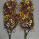 Fall Flowers Artificial for Decoration,Artificial Flowers for Outdoors,Autumn Fake Plants Home Decor Thanksgiving Realistic Silk Daisy,Fall Leaves UV Resistant Garden Courtyard Patio (Yellow Brown)